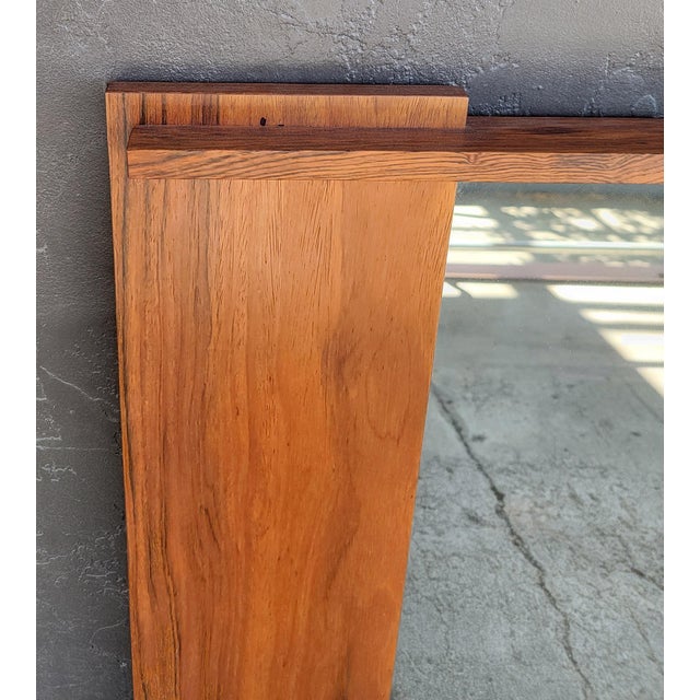 Danish Modern Rectangular Rosewood Mirror by Andr. L Riss. Norway For Sale - Image 9 of 10