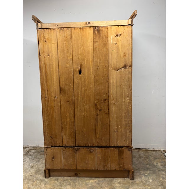 Wood 19th Century English Pine Wardrobe For Sale - Image 7 of 8