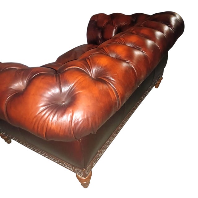 Experience Timeless Luxury: The Chesterfield Leather Set by Le Connexion Europa For Sale - Image 4 of 12
