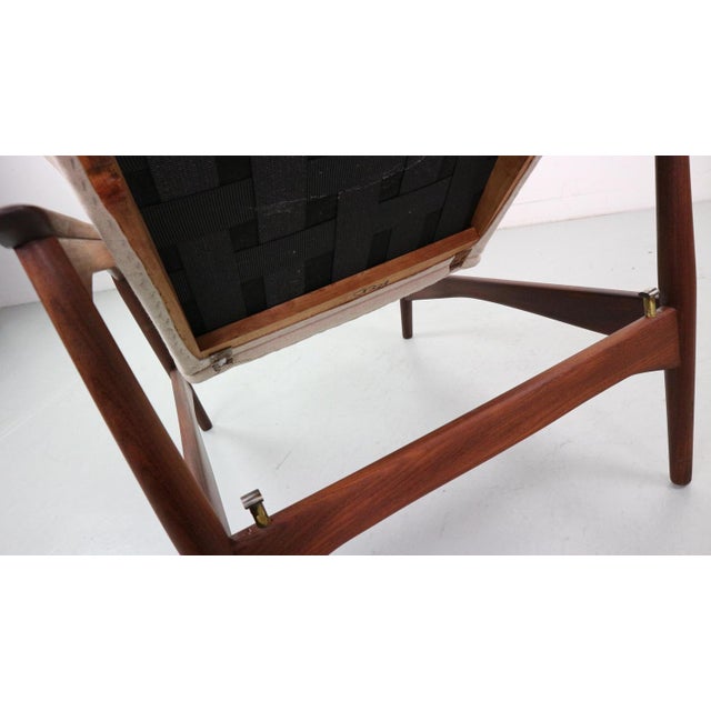 Danish Adjustable Wingback Lounge Chair in Teak attributed to Ib Kofod Larsen for Bovenkamp, 1950s For Sale - Image 18 of 18