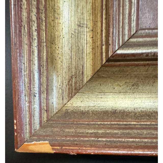 Yves Naviere, Known as Degan, Oil Painting on Canvas Abstract Green, Orange on Black Background, 1970s, Oil on Canvas For Sale - Image 4 of 7