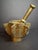 Museum Antique Heavy 18lb Bronze Mortar and Pestle Ribbed Fins Suspension Ring Judaica Sourced J Greenstein For Sale - Image 15 of 18