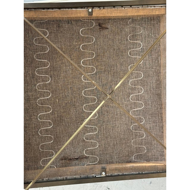1950s Paul McCobb for Calvin X Base Brass Stools w/ Original Upholstery For Sale In Palm Springs - Image 6 of 16