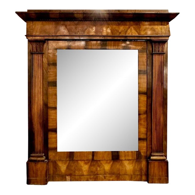 19th C. Italian Empire Walnut Mirrors For Sale