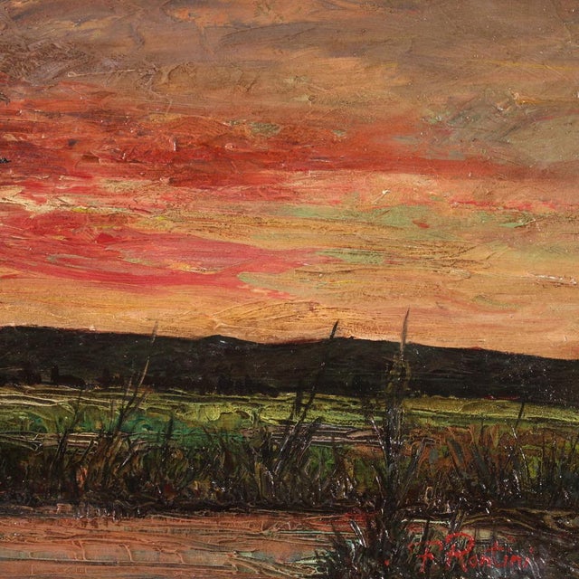 1940s F. Rontini, Landscape, 1940s, Oil Painting For Sale - Image 5 of 16