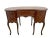 French Vintage French Desk Kidney Shaped Vanity Four Carved Drawers Petite Size For Sale - Image 3 of 12