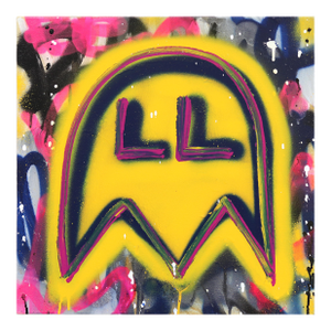 Pac World - Abstract Colorful Retro Inspired Graffiti Original Artwork by Amber Goldhammer