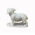 This is a Chinese accent decorative light green white jade color stone carved puppy dog figure. The stone has a very light...