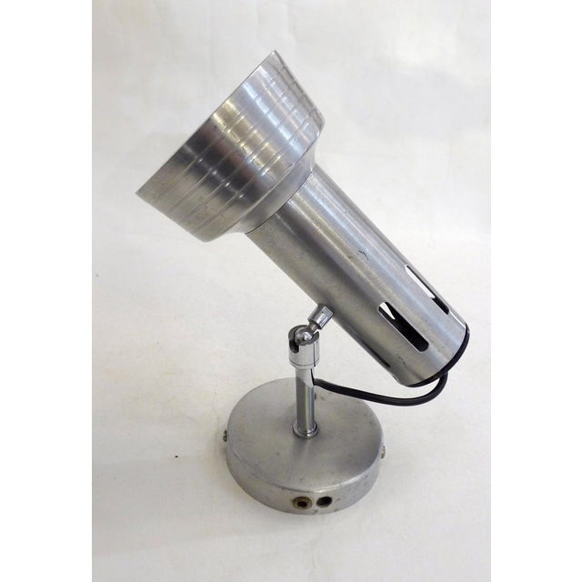 Adjustable Wall Spotlight on a Ball Joint in Chrome and Brushed Metal, 1970s For Sale - Image 4 of 12