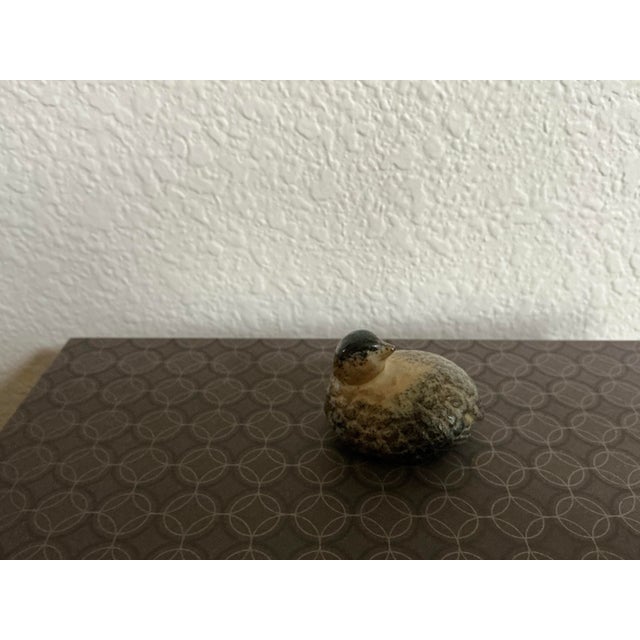 Small Mid‑Century Ceramic Quail Trio For Sale - Image 4 of 7
