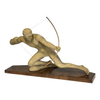 Melani, Large Art Deco Archer Sculpture, 1930, Plaster For Sale