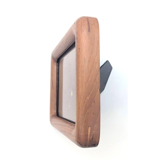 1970s Teak Wood 3.5" X 5" Photo Frame For Sale - Image 9 of 12