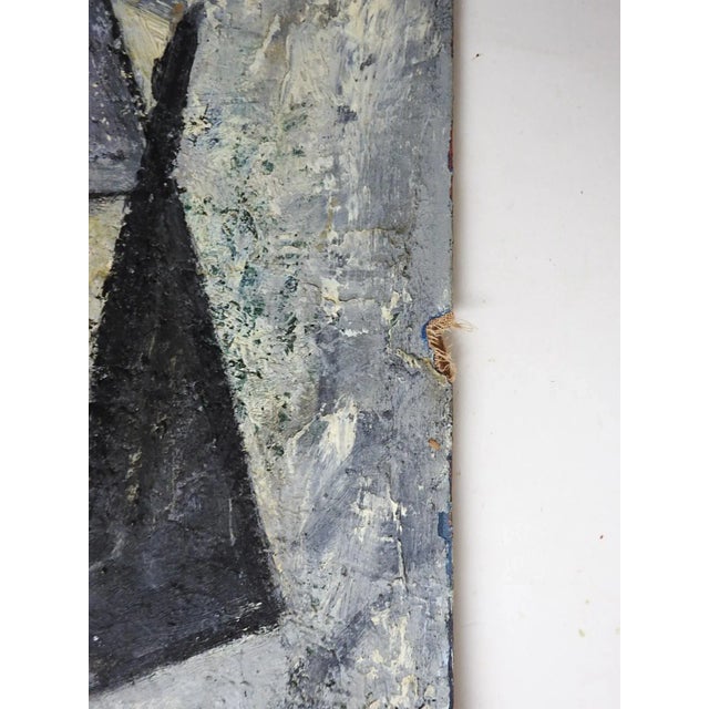Vintage 1950 Abstract Cubist Still Life Painting For Sale - Image 4 of 9