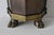 Metal Mid 20th Century Slim Brass Wall Umbrella Stand Cane Holder Decorative Medallions Paw Footed Details For Sale - Image 7 of 16