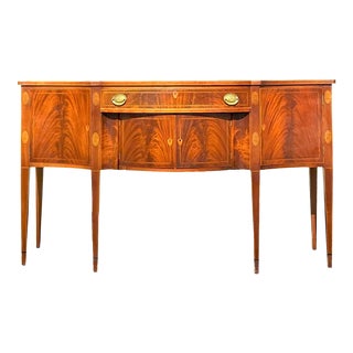 Vintage Regency Potthaus Flame Mahogany Credenza For Sale