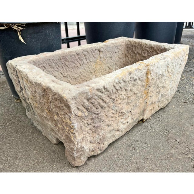 Rustic Vintage Jaisalmer Sandstone Trough For Sale - Image 3 of 6