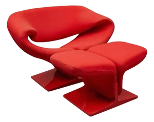 1960s "Ribbon" Lounge Chair and Ottoman by Pierre Paulin for Artifort