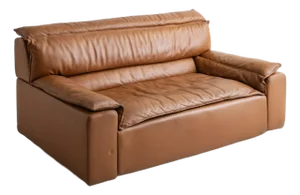 Carlo Bartoli Sofa in Cognac Leather for Rossi Di Albizzate