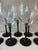 Black Mid 20th Century Set of 8 Luminarc Black Stem Wine Glasses For Sale - Image 8 of 11