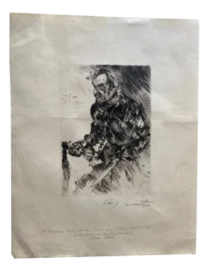 Lovis Corinth, Actor Florian Geyer, 1924, Hand-Signed Engraving
