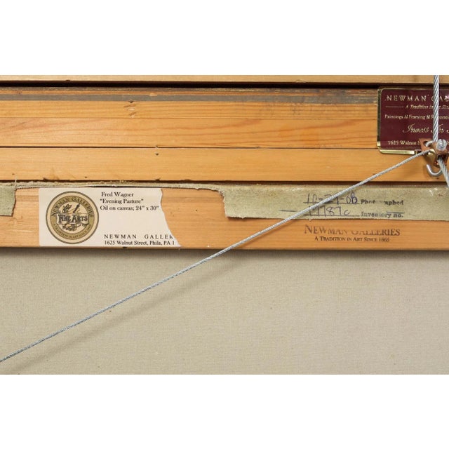 Pennsylvania Impressionist Landscape Painting "Evening Pasture" by Frederick Wagner For Sale - Image 10 of 12