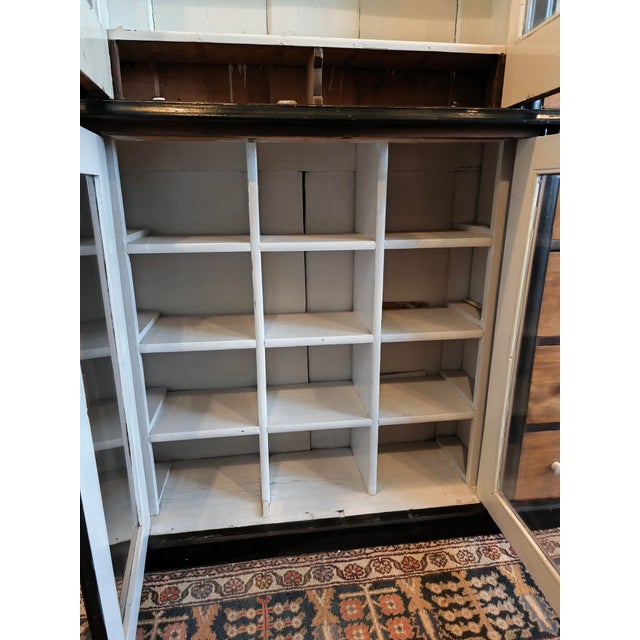 Large Wood Pharmacy Display Cupboard with Drawers, Early 1900s, Set of 4 For Sale - Image 15 of 18