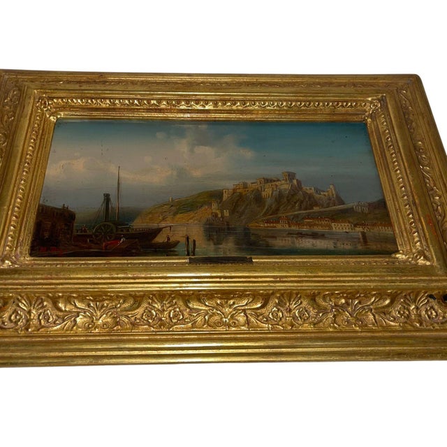 Late 19th Century Pair of European Castle Landscape Paintings by M. Day For Sale - Image 11 of 11
