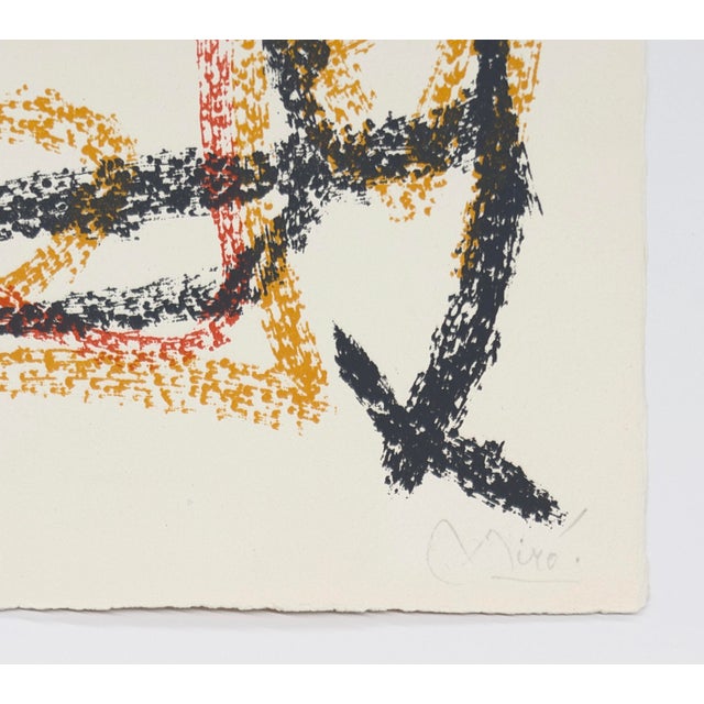 Abstract Joan Miró, Untitled From Je Travaille Comme Un Jardinier, Hand Signed, Edition of 40, 1963 For Sale - Image 3 of 6