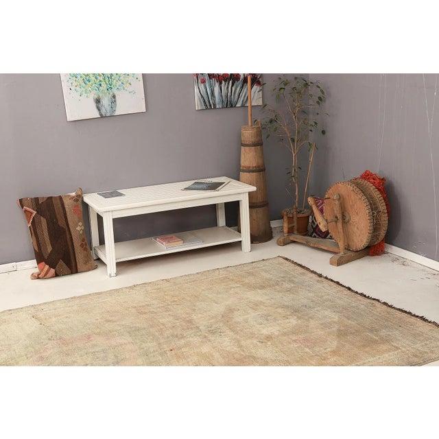 Mid 20th Century Large Washed Out Vintage Kars Rug For Sale In Los Angeles - Image 6 of 7