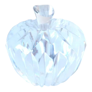 Vintage Crystal Carved Apple Paperweight