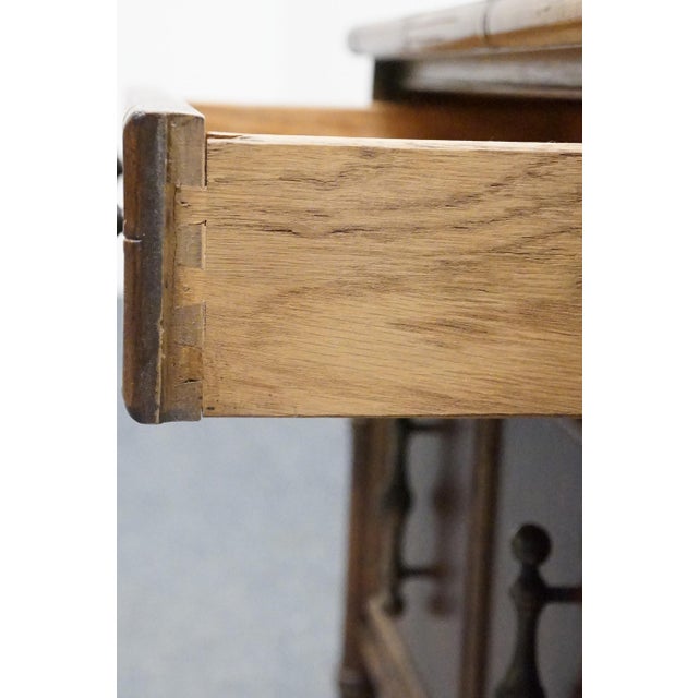 Brown National / Mount Airy Asian Chinoiserie Faux Bamboo 31" Fruitwood Cabinet Nightstand For Sale - Image 8 of 13