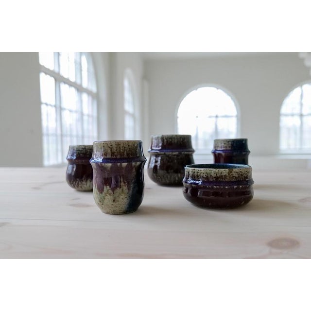 1970s Mid-Century Modern Stoneware Pieces by Sylvia Leuchovius for Rörstrand, 1970s, Set of 5 For Sale - Image 5 of 14