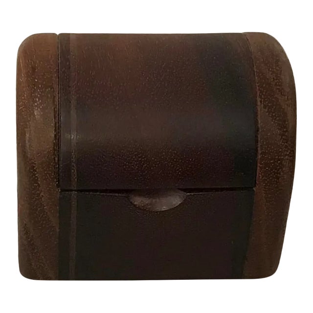 Vintage Hand Made Walnut Trinket Box For Sale