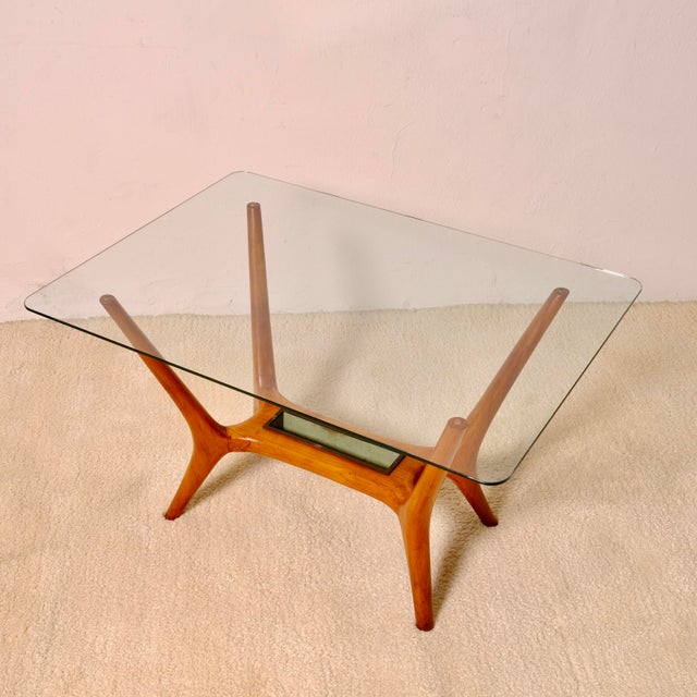 Coffee Table with a Glass Top, Italy, 1950s For Sale - Image 4 of 16