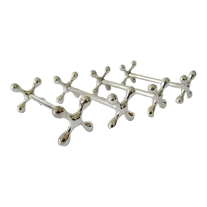 Vintage C.1960's French X-Mitered Silver Plate Knife Rests - 4 Pieces (3 Sets of 4 Available)