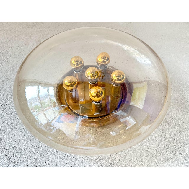 1970s Vintage Flush Mount from Glashütte Limburg, 1970s For Sale - Image 5 of 15