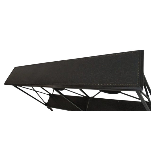 French Labarge Hall Console Table Tin Bronze Wrought Iron French Empire For Sale - Image 3 of 14