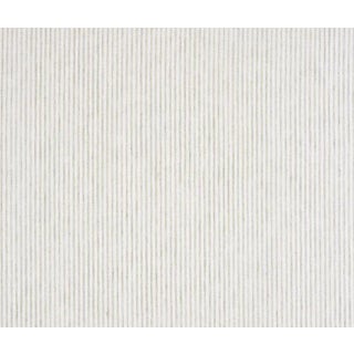 Sample - Schumacher Tori Stripe Sheer Fabric in Linen For Sale