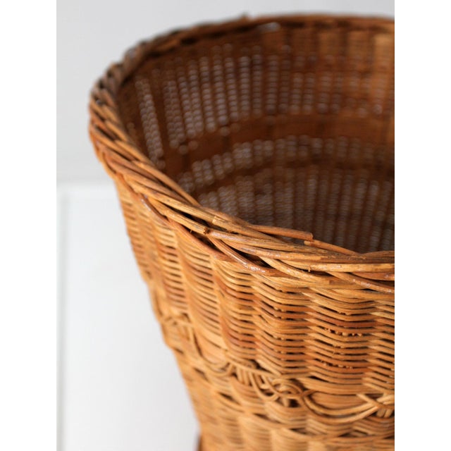 Vintage Woven Wicker Basket For Sale - Image 10 of 12