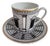 Coffee Cup and Saucer Palladiana by Piero Fornasetti for Rosenthal Classic, Germany, 1995, Set of 2 For Sale
