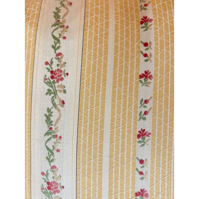 French Country Sunlit Garden Stripe Throw Pillow Cover For Sale - Image 3 of 3