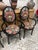 Black Lacquered Bamboo Chairs with Floral Fabric by Vivai Del Sud, 1970, Set of 4 For Sale - Image 9 of 11