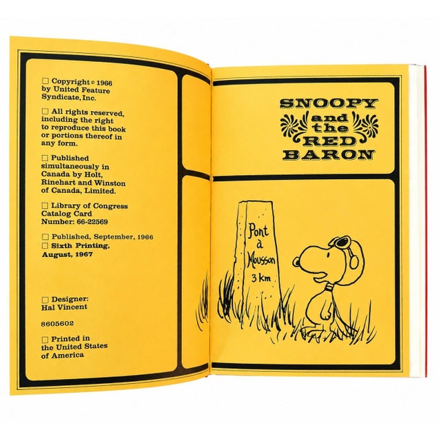 Snoopy and the Red Baron by Charles M. Schulz 1967 Book Hardcover For Sale - Image 4 of 10
