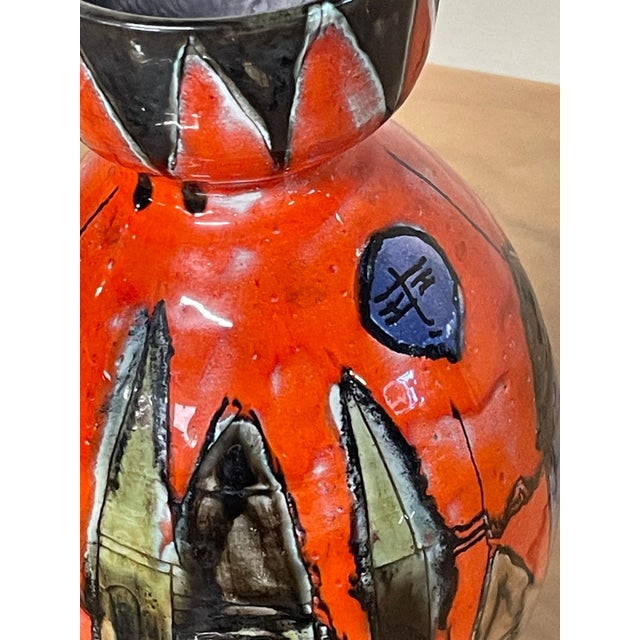 1970s Large Glazed Ceramic Vase by Elio Schiavon, 1970s For Sale - Image 5 of 11