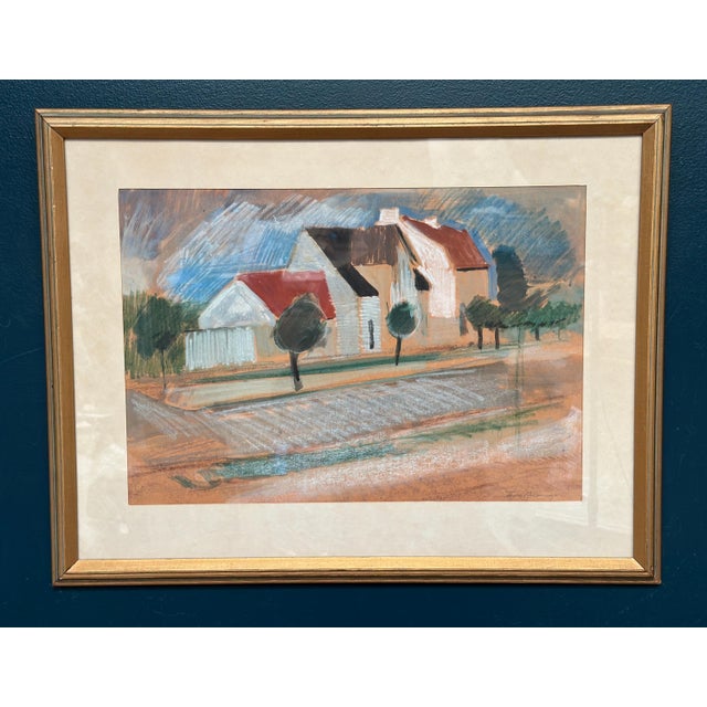 Paper Thore Andersson, House in Skanör, 1950s, Watercolor & Paper, Framed For Sale - Image 7 of 12