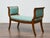 English Regency Mahogany Leather Bench with Gilt Dolphin Armrests For Sale - Image 10 of 12