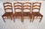 French Country Mid 20th Century Set of Four Wooden Dining Chairs With Rush Seats For Sale - Image 3 of 17