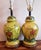 Light Green Italian Faenza Garofano Pottery Lamp Pair For Sale - Image 8 of 11
