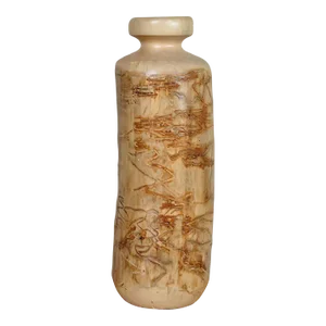 Large 18" High Bottle Shaped Colorado Aspen Wood Rustic Vase Sculpture