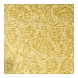 Vintage Portfolio Textiles Floral Dijon Linen Blend Fabric- 6 Yards For Sale